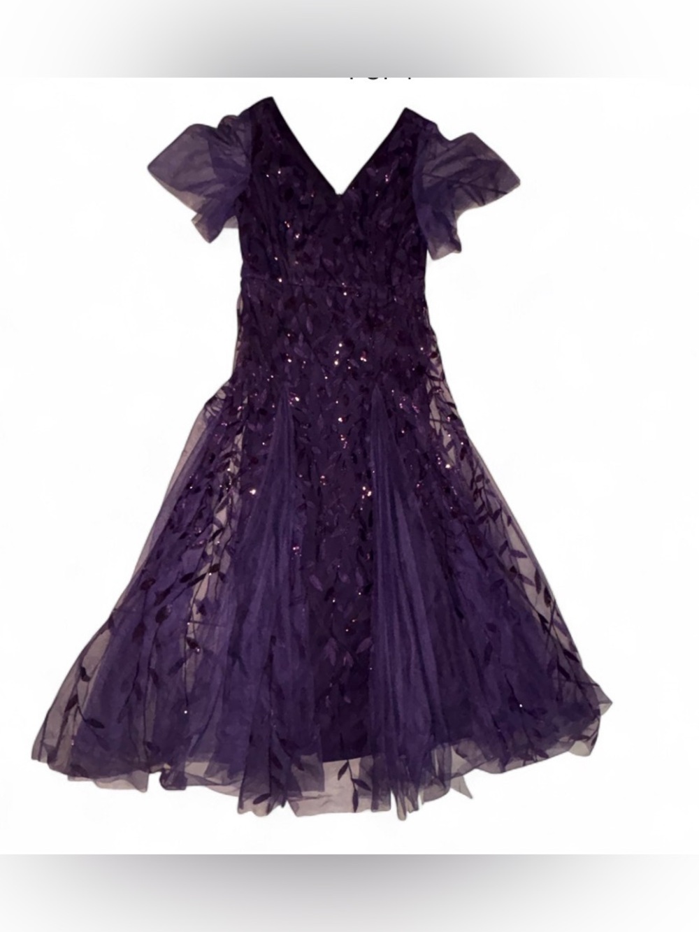Ever Pretty Purple Sequin Tulle Formal Dress